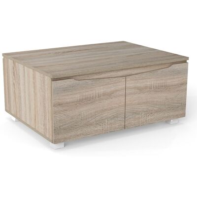 CostwayTable Basse avec Rangement Table de Salon Rectangulaire avec 4 Portes à Ouverture Double Patins Antidérapants Cabinet 80 x 60 x 37 cm Chêne - Publicité CostwayTable Basse avec Rangement Table de Salon Rectangulaire avec 4 Portes à Ouverture Double Patins Antidérapants Cabinet 80 x 60 x 37 cm Chêne - Publicité