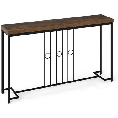 CostwayTable Console Industrielle Table d'Entrée avec Base en H et Plateau Spacieux Table Derrière Canapé pour Petits Espaces Salle à Manger Marron - Publicité CostwayTable Console Industrielle Table d'Entrée avec Base en H et Plateau Spacieux Table Derrière Canapé pour Petits Espaces Salle à Manger Marron - Publicité
