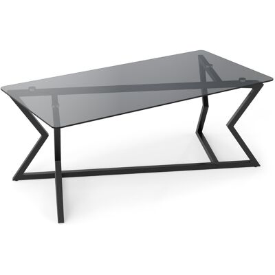 CostwayTable Basse en Verre Table Basse Rectangulaire avec Plateau en Verre Trempé et Cadre Métallique Géométrique 110 x 55 x 44,5 cm Noir - Publicité CostwayTable Basse en Verre Table Basse Rectangulaire avec Plateau en Verre Trempé et Cadre Métallique Géométrique 110 x 55 x 44,5 cm Noir - Publicité