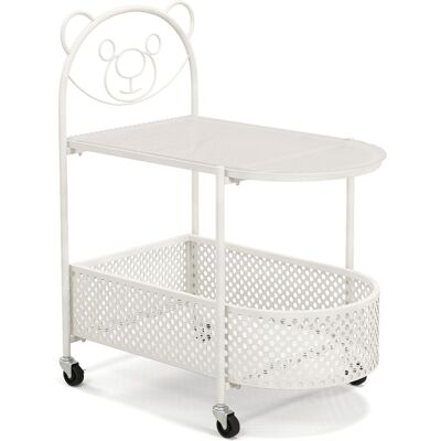 Costway - Bear Glass Table - Bear motif - Lockable wheels - Coffee Table - Publicité Costway - Bear Glass Table - Bear motif - Lockable wheels - Coffee Table - Publicité