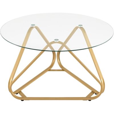CostwayTable Basse Ronde 80 cm Table Basse avec Plateau en Verre Trempé Pieds Métalliques en Forme de V 6 Patins Réglables Meuble d Appoint Or - Publicité CostwayTable Basse Ronde 80 cm Table Basse avec Plateau en Verre Trempé Pieds Métalliques en Forme de V 6 Patins Réglables Meuble d Appoint Or - Publicité