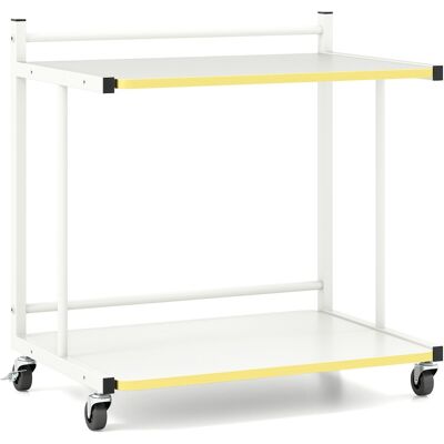 CostwayTable d'Appoint 2 Niveaux Bout de Canapé en Forme de C avec Étagères Ouvertes Roulettes Verrouillables Structure Métallique 49 x 35 x 51 cm - Publicité CostwayTable d'Appoint 2 Niveaux Bout de Canapé en Forme de C avec Étagères Ouvertes Roulettes Verrouillables Structure Métallique 49 x 35 x 51 cm - Publicité