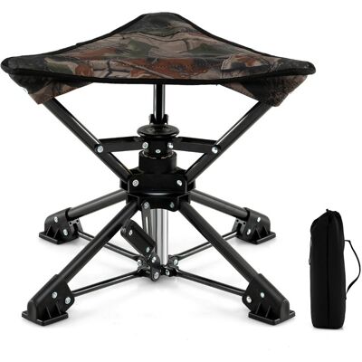 CostwayTabouret de Camping Pliable Chaise de Chasse Pivotante à 360° avec Pieds Anti-enfoncement Sac de Transport Petit Tabouret Tripode Camouflage - Publicité CostwayTabouret de Camping Pliable Chaise de Chasse Pivotante à 360° avec Pieds Anti-enfoncement Sac de Transport Petit Tabouret Tripode Camouflage - Publicité