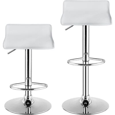 CostwayTabouret de Bar Pivotant Carrées Réglables en Hauteur Tabourets Intérieur/Extérieur en Cuir PU Tabourets avec Repose-pieds Blanc - Publicité CostwayTabouret de Bar Pivotant Carrées Réglables en Hauteur Tabourets Intérieur/Extérieur en Cuir PU Tabourets avec Repose-pieds Blanc - Publicité