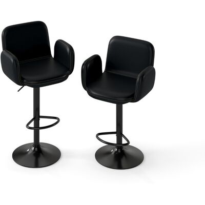 CostwayLot de 2 Tabourets de Bar Pivotants Chaises de Bar Modernes avec Hauteur Réglable et Siège Rembourré Tabourets Rembourrés Noir - Publicité CostwayLot de 2 Tabourets de Bar Pivotants Chaises de Bar Modernes avec Hauteur Réglable et Siège Rembourré Tabourets Rembourrés Noir - Publicité
