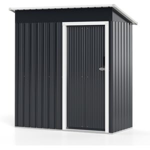 CostwayAbri de Jardin en Métal de 163 x 86 cm Résistant aux Intempéries avec Porte Coulissante Verrouillable Toit en Pente Abri de Jardin Gris - Publicité CostwayAbri de Jardin en Métal de 163 x 86 cm Résistant aux Intempéries avec Porte Coulissante Verrouillable Toit en Pente Abri de Jardin Gris - Publicité