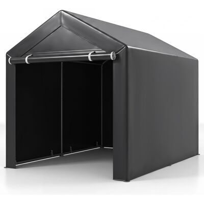 CostwayAbri de Jardin en Métal Galvanisé Abri Extérieur pour Vélo Motos Outils de Jardinage Bois de Chauffage Toit Incliné & Porte Zippée Gris - Publicité CostwayAbri de Jardin en Métal Galvanisé Abri Extérieur pour Vélo Motos Outils de Jardinage Bois de Chauffage Toit Incliné & Porte Zippée Gris - Publicité