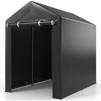 CostwayAbri de Jardin en Métal Galvanisé Abri pour Vélo Motos Outils de Jardinage Bois de Chauffage Toit Incliné & Porte Zippée Enroulable Gris - Publicité CostwayAbri de Jardin en Métal Galvanisé Abri pour Vélo Motos Outils de Jardinage Bois de Chauffage Toit Incliné & Porte Zippée Enroulable Gris - Publicité