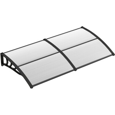 CostwayAuvent de Porte Toit Marquise de Porte en Polycarbonate avec Cadre en Aluminium Protection contre Pluie/Neige/Vent 197x89cm Gris Foncé - Publicité CostwayAuvent de Porte Toit Marquise de Porte en Polycarbonate avec Cadre en Aluminium Protection contre Pluie/Neige/Vent 197x89cm Gris Foncé - Publicité