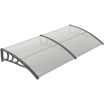 CostwayAuvent de Porte Toit Marquise de Porte en Polycarbonate avec Cadre en Aluminium Protection contre Pluie/Neige/Vent 197x89cm Gris Clair - Publicité CostwayAuvent de Porte Toit Marquise de Porte en Polycarbonate avec Cadre en Aluminium Protection contre Pluie/Neige/Vent 197x89cm Gris Clair - Publicité