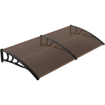 CostwayAuvent de Porte d'Entrée Toit Marquise de Porte en Polycarbonate avec Cadre en Aluminium Protection contre Pluie/Neige/Vent 197x89cm Marron - Publicité CostwayAuvent de Porte d'Entrée Toit Marquise de Porte en Polycarbonate avec Cadre en Aluminium Protection contre Pluie/Neige/Vent 197x89cm Marron - Publicité