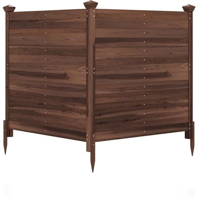 CostwayClôture de Jardin 2 Pcs Panneau Brise Vue Extérieur avec Piquets de Sol Clôture Décorative en Bois de Sapin Massif Marron - Publicité CostwayClôture de Jardin 2 Pcs Panneau Brise Vue Extérieur avec Piquets de Sol Clôture Décorative en Bois de Sapin Massif Marron - Publicité