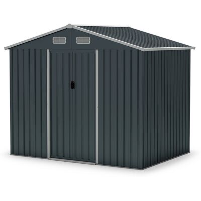 CostwayAbri de Jardin Grand Abri à Outils Utilitaire avec Toit Incliné et Portes Coulissantes 4 Aérations Base au Sol Rangement 226x162x196cm Gris - Publicité CostwayAbri de Jardin Grand Abri à Outils Utilitaire avec Toit Incliné et Portes Coulissantes 4 Aérations Base au Sol Rangement 226x162x196cm Gris - Publicité