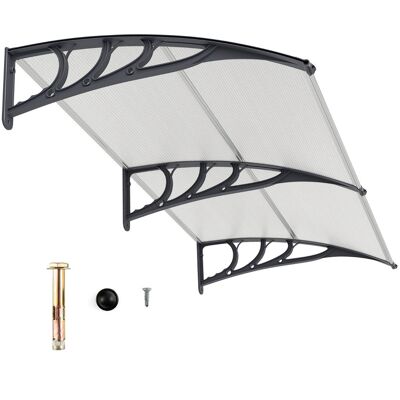 CostwayAuvent Porte d'Entree de 199 x 99 cm Marquise de Porte et Fenêtre Extérieur Protection Contre Pluie Neige Vent Gris Transparent - Publicité CostwayAuvent Porte d'Entree de 199 x 99 cm Marquise de Porte et Fenêtre Extérieur Protection Contre Pluie Neige Vent Gris Transparent - Publicité
