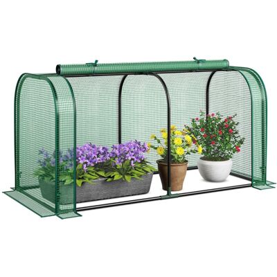 CostwayMini Serre Tunnel Serre de Jardin Portable Porte à Fermeture Eclair Enroulable Housse de Protection Solaire en PE Imperméable Vert - Publicité CostwayMini Serre Tunnel Serre de Jardin Portable Porte à Fermeture Eclair Enroulable Housse de Protection Solaire en PE Imperméable Vert - Publicité