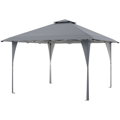 CostwayTonnelle de Jardin Pop-up Toit Aéré 395X395CM Tente Réception Instantané avec 8 Trous de Drainage 4 Cordes 8 Piquets Sac de Transport Gris - Publicité CostwayTonnelle de Jardin Pop-up Toit Aéré 395X395CM Tente Réception Instantané avec 8 Trous de Drainage 4 Cordes 8 Piquets Sac de Transport Gris - Publicité