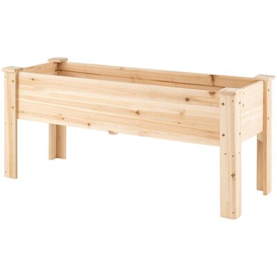 CostwayBac Surélevé En Bois Avec Trous D'Évacuation & Pieds En L & Bac À Planter Jusqu'à 100 kg & Bac À Fleurs & Bac À Herbes - Publicité CostwayBac Surélevé En Bois Avec Trous D'Évacuation & Pieds En L & Bac À Planter Jusqu'à 100 kg & Bac À Fleurs & Bac À Herbes - Publicité