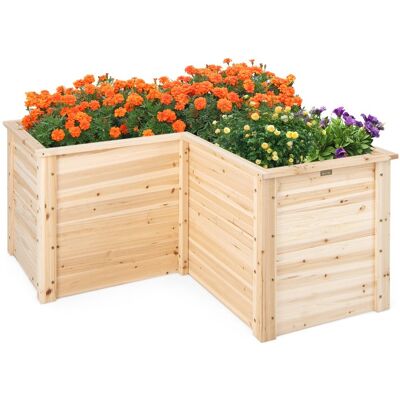 Costway Lits de Jardin Élevé - Jardinière en Bois de Pin - 62cm Profondeur - Publicité Costway Lits de Jardin Élevé - Jardinière en Bois de Pin - 62cm Profondeur - Publicité