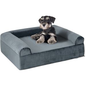 CostwayLit Orthopédique pour Grands Chiens Lit pour Animaux en Mousse à Mémoire avec Appui-tête Housse Amovible Lavable & Fond Antidérapant Gris - Publicité CostwayLit Orthopédique pour Grands Chiens Lit pour Animaux en Mousse à Mémoire avec Appui-tête Housse Amovible Lavable & Fond Antidérapant Gris - Publicité