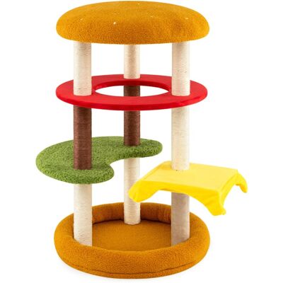 CostwayArbre à Chat Moderne de 106 cm Tour à Chaton à Plusieurs Niveaux avec Perchoir Rembourré Lit Spacieux Griffoirs en Sisal Coloré - Publicité CostwayArbre à Chat Moderne de 106 cm Tour à Chaton à Plusieurs Niveaux avec Perchoir Rembourré Lit Spacieux Griffoirs en Sisal Coloré - Publicité
