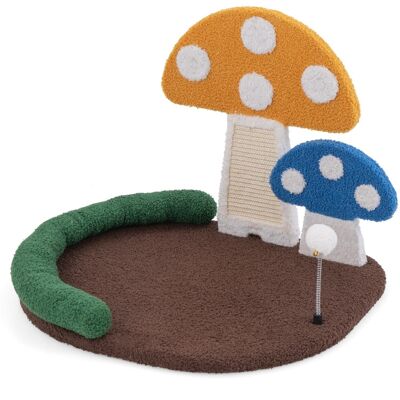 CostwayLit - Champignon-3in1 - 59x49x43 cm - lit chat champignon - Lit pour chat avec griffoir - Publicité CostwayLit - Champignon-3in1 - 59x49x43 cm - lit chat champignon - Lit pour chat avec griffoir - Publicité
