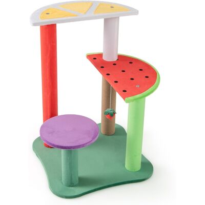 CostwayArbre à Chat Mignon de 69 CM Tour pour Chat Multiniveau Esthétique en Forme de Fruits avec Plateformes en Forme de Fruits - Publicité CostwayArbre à Chat Mignon de 69 CM Tour pour Chat Multiniveau Esthétique en Forme de Fruits avec Plateformes en Forme de Fruits - Publicité