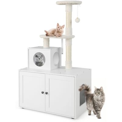 Maison pour Chats Costway avec Tour et Litière - Tout-en-1 - Publicité Maison pour Chats Costway avec Tour et Litière - Tout-en-1 - Publicité