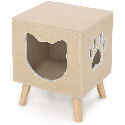 CostwayEnclos Bac à Litière pour Chat Meuble Moderne avec Dessus Amovible Trou et Fenêtre pour Chat Pieds en Bois de Caoutchouc pour Animaux - Publicité CostwayEnclos Bac à Litière pour Chat Meuble Moderne avec Dessus Amovible Trou et Fenêtre pour Chat Pieds en Bois de Caoutchouc pour Animaux - Publicité