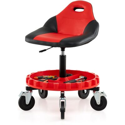 CostwayTabouret d'Atelier Roulant Tabouret Mécanicien sur Roulettes avec Hauteur Réglable de 71 à 83 cm et Plateau Porte-outils Charge 150 kg - Publicité CostwayTabouret d'Atelier Roulant Tabouret Mécanicien sur Roulettes avec Hauteur Réglable de 71 à 83 cm et Plateau Porte-outils Charge 150 kg - Publicité
