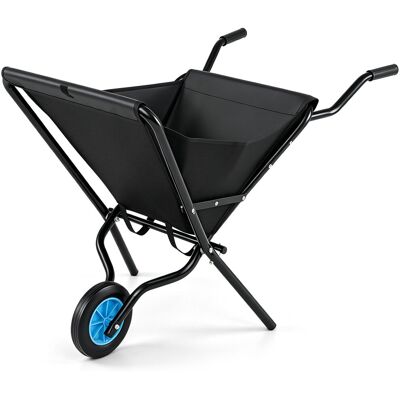 CostwayBrouette de Garden Pliable avec Roue Sac en Toile d'Oxford Poignée Antidérapante Charge Max 20 KG 109 x 78 x 72,5 CM Noir - Publicité CostwayBrouette de Garden Pliable avec Roue Sac en Toile d'Oxford Poignée Antidérapante Charge Max 20 KG 109 x 78 x 72,5 CM Noir - Publicité