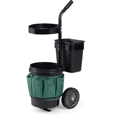 CostwayChariot de Jardin à Roulettes Chariot d Outils Mobile avec Seau 20L Bac 5L Sac en Tissu Oxford&Panier Rond Organiseur de Transport Vert - Publicité CostwayChariot de Jardin à Roulettes Chariot d Outils Mobile avec Seau 20L Bac 5L Sac en Tissu Oxford&Panier Rond Organiseur de Transport Vert - Publicité