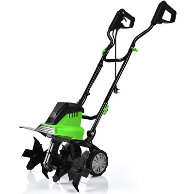 CostwayMotobineuse Motoculteur Électrique 1500W Profondeur Travail 22CM Largeur 43CM avec Poignée Pliable Roues Réglables 6 Lames Vert - Publicité CostwayMotobineuse Motoculteur Électrique 1500W Profondeur Travail 22CM Largeur 43CM avec Poignée Pliable Roues Réglables 6 Lames Vert - Publicité