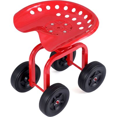 CostwaySiège de Travail Roulant Pour Jardin Tabouret de Jardin Roulant Avec Siège Pivotant à 360 ° et Hauteur Réglable Siège deJardinage Rouge - Publicité CostwaySiège de Travail Roulant Pour Jardin Tabouret de Jardin Roulant Avec Siège Pivotant à 360 ° et Hauteur Réglable Siège deJardinage Rouge - Publicité