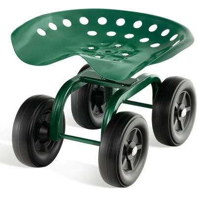 CostwayChariot Tabouret de Jardin Pivotant à 360° avec Roulettes Résistants à l'Usure Hauteur Réglable 28-40,5 CM Charge 150 KG - Publicité CostwayChariot Tabouret de Jardin Pivotant à 360° avec Roulettes Résistants à l'Usure Hauteur Réglable 28-40,5 CM Charge 150 KG - Publicité