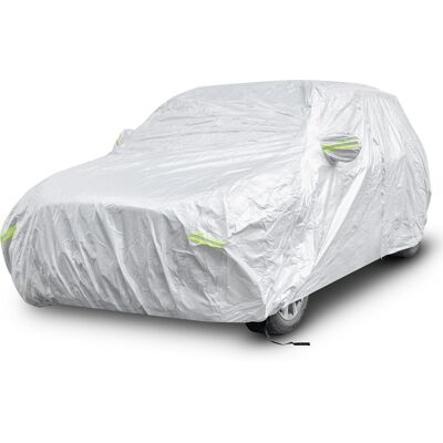 CostwayHousse de Voiture Universelle de 492 cm Résistante aux UV Pluie et Neige avec Porte à Fermeture Éclair Bandes Réfléchissantes et Sac de Rangement - Publicité CostwayHousse de Voiture Universelle de 492 cm Résistante aux UV Pluie et Neige avec Porte à Fermeture Éclair Bandes Réfléchissantes et Sac de Rangement - Publicité