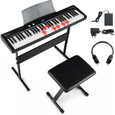 CostwayClavier de Piano Électrique Débutants 61 Touches avec Support Réglable & Tabouret 128 Rythmes & 128 Timbres 80 Démo Autocollants Noir - Publicité CostwayClavier de Piano Électrique Débutants 61 Touches avec Support Réglable & Tabouret 128 Rythmes & 128 Timbres 80 Démo Autocollants Noir - Publicité