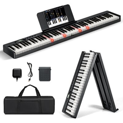 CostwayClavier de Piano Numérique Pliable avec 88 Touches Lourdes LED Pleine Grandeur Fonction 2 Clavier MP3/USB/MIDI Noir - Publicité CostwayClavier de Piano Numérique Pliable avec 88 Touches Lourdes LED Pleine Grandeur Fonction 2 Clavier MP3/USB/MIDI Noir - Publicité