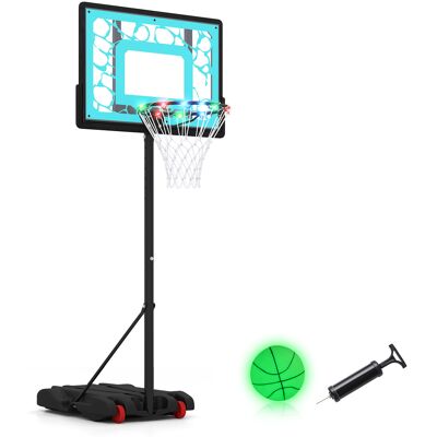 CostwayPanier de Basket pour Piscine avec LED Panier de Basket Portable avec Hauteur Réglable Panneau Incassable et Ballon Phosphorescents - Publicité CostwayPanier de Basket pour Piscine avec LED Panier de Basket Portable avec Hauteur Réglable Panneau Incassable et Ballon Phosphorescents - Publicité