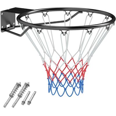 CostwayPanier de Basket Anneau Suspendu avec Filet Toutes Saisons Jante de Basket-Ball Murale avec Double Ressort 12 Boucles Dia. du Anneau 45 CM - Publicité CostwayPanier de Basket Anneau Suspendu avec Filet Toutes Saisons Jante de Basket-Ball Murale avec Double Ressort 12 Boucles Dia. du Anneau 45 CM - Publicité