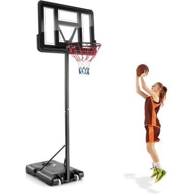 CostwayPanier de Basket-Ball sur pied Réglable en Hauteur 130-305 cm 12 Niveaux avec Roulettes Mobile 2 Filets Base de Lestage - Publicité CostwayPanier de Basket-Ball sur pied Réglable en Hauteur 130-305 cm 12 Niveaux avec Roulettes Mobile 2 Filets Base de Lestage - Publicité
