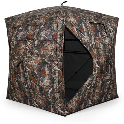 CostwayCache-chasse Unidirectionnel 360 Degrés Tente Pop-up pour 4 Personnes avec Fenêtres à Glissière Silencieuse Sac de Transport Camouflage - Publicité CostwayCache-chasse Unidirectionnel 360 Degrés Tente Pop-up pour 4 Personnes avec Fenêtres à Glissière Silencieuse Sac de Transport Camouflage - Publicité