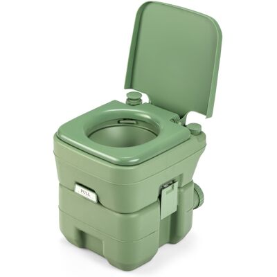 CostwayWC Chimique Portable 20L Toilette Chimique Portatif Réservoir d'eau 10L pour camping plein air 36x35x42cm, Vert - Publicité CostwayWC Chimique Portable 20L Toilette Chimique Portatif Réservoir d'eau 10L pour camping plein air 36x35x42cm, Vert - Publicité