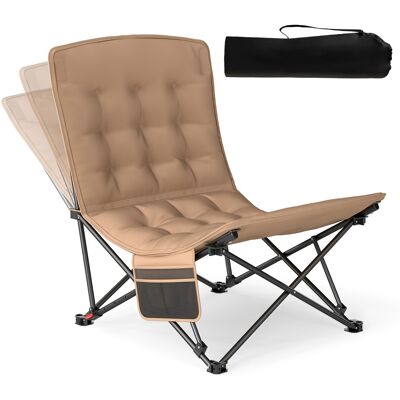 CostwayChaise de Camping Pliable Lounge Recliner Portable avec Dossier Ajustable Siège Rembourré Sac de Transport 225kg Kaki - Publicité CostwayChaise de Camping Pliable Lounge Recliner Portable avec Dossier Ajustable Siège Rembourré Sac de Transport 225kg Kaki - Publicité