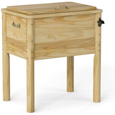 CostwayGlacière de Terrasse en Bois Glacière d'Extérieur 51L avec 3 Poignées et Décapsuleur Seau à Glace Rustique avec Bouchon de Vidange Naturel - Publicité CostwayGlacière de Terrasse en Bois Glacière d'Extérieur 51L avec 3 Poignées et Décapsuleur Seau à Glace Rustique avec Bouchon de Vidange Naturel - Publicité