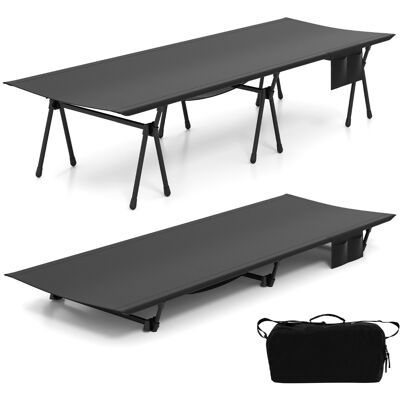 CostwayLit de Camping 2 en 1 Lit de Voyage Réglable en Hauteur avec Rallonges de Pieds Poche Latérale et Poche en Filet Lit Pliant Portable Noir - Publicité CostwayLit de Camping 2 en 1 Lit de Voyage Réglable en Hauteur avec Rallonges de Pieds Poche Latérale et Poche en Filet Lit Pliant Portable Noir - Publicité