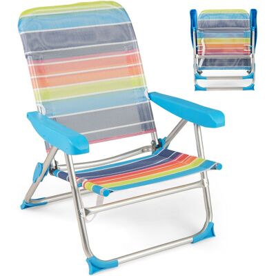 CostwayLot de 2 Chaises de Plage Pliables Inclinables Sur 4 Positions avec Accoudoirs Sangle de Transport Idéales Capacité de 150KG Coloré - Publicité CostwayLot de 2 Chaises de Plage Pliables Inclinables Sur 4 Positions avec Accoudoirs Sangle de Transport Idéales Capacité de 150KG Coloré - Publicité