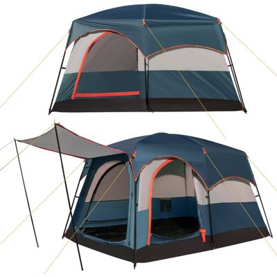 CostwayTente de Camping pour 6 Personnes avec 2 Pièces Tente Double Couchage Double Toit Bâche en Pe Fenêtres en Maille Imperméable Coupe-vent Bleu - Publicité CostwayTente de Camping pour 6 Personnes avec 2 Pièces Tente Double Couchage Double Toit Bâche en Pe Fenêtres en Maille Imperméable Coupe-vent Bleu - Publicité