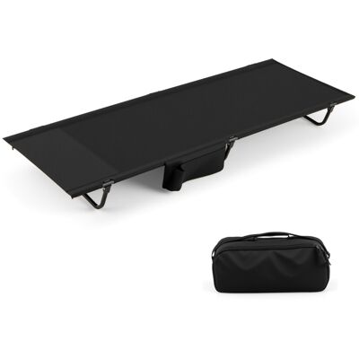 CostwayLit de Camping Ultraléger pour Adultes Lit Pliant Portable avec Poche Latérale Sac de Transport Lit Compact pour Randonnée 150kg Noir - Publicité CostwayLit de Camping Ultraléger pour Adultes Lit Pliant Portable avec Poche Latérale Sac de Transport Lit Compact pour Randonnée 150kg Noir - Publicité