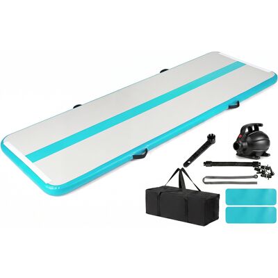 CostwayTapis de Gymnastique Gonflable Airtrack en PVC Tapis de Tumbling Portable avec Pompe Électrique Clé Multifonction Sac de Transport Vert - Publicité CostwayTapis de Gymnastique Gonflable Airtrack en PVC Tapis de Tumbling Portable avec Pompe Électrique Clé Multifonction Sac de Transport Vert - Publicité
