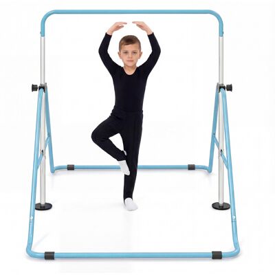 CostwayBarre de Gymnastique Extensible Horizontale pour Enfants Pliable avec Base Réglable 90-130 cm pour 3-14 Ans Charge 100 kg Bleu - Publicité CostwayBarre de Gymnastique Extensible Horizontale pour Enfants Pliable avec Base Réglable 90-130 cm pour 3-14 Ans Charge 100 kg Bleu - Publicité